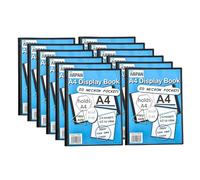Arpan Cartella portadocumenti per presentazioni, formato A4, con 24 tasche resistenti, per professionisti, scuola, università, affari, presentazioni artistiche, documenti assicurativi, uso personale (confezione da 12)