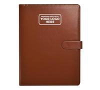 Arpan Cartellina portadocumenti A4 con logo personalizzato, organizer per documenti con portablocco e blocco note (marrone)
