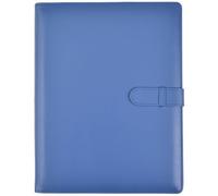 Arpan Cartellina portadocumenti formato A4, confezione da 1 portadocumenti professionale, con 36 tasche per documenti e presentazioni, morbida al tatto, colore: blu