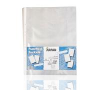 Arpan Cartelline portadocumenti in plastica trasparente, formato A3, per uffici, professionisti, scolari, con tasche in plastica resistente, con finitura trasparente (confezione da 208)