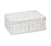 ARPAN - Cesto portaoggetti in Corda di Carta, con Coperchio, Colore: Bianco, 2, Small