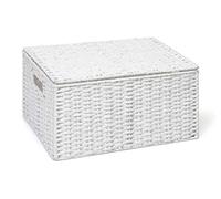 ARPAN Cestino in Corda di Carta con Coperchio, Colore: Bianco, Naturale, XLarge