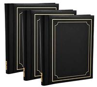 ARPAN CL-SM72BK-PK3 Album Fotografico Autoadesivo, per Un Totale di 108 Fogli, 216 Lati, Colore: Nero, Carta