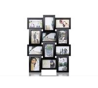 ARPAN - Cornice Multipla per 12 Foto da 15 x 10 cm, Idea Regalo, in plastica, Colore Nero, Dimensioni Circa 59 x 45 x 2,5 cm