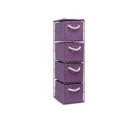 Arpan Mobile portaoggetti con 4 cassetti, ideale per casa/ufficio/camera da letto (viola con 4 cassetti, 18 x 25 x 65 cm)