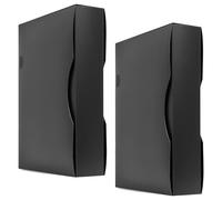 Arpan Raccoglitore per presentazioni, formato A4, con 150 tasche da 300/lati, con buste in plastica, tasca in poliestere (colore nero, confezione da 2)