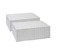 ARPAN - Scatola portaoggetti sotto il letto, in resina, con coperchio, colore: Bianco
