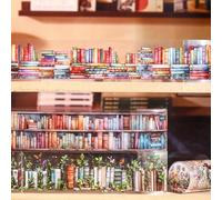 Arpaper Accessori per Scrapbooking e Journaling, 6 rotoli di adesivi per scrapbook Book series per Bullet Journal, album fotografici, calendari, scrapbooking (Nel mare dei libri)