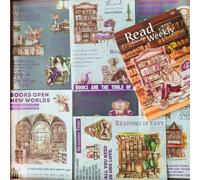 Arpaper Scrapbooking Stickers Accessori Bullet Journal Lettura Set di adesivi estetici per scrapbooking,adatti per decorazioni, journaling, album fotografici,blocchi note,computer(Reading Time)