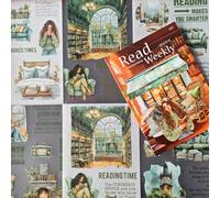 Arpaper Scrapbooking Stickers Accessori Bullet Journal Lettura Set di adesivi estetici per scrapbooking,adatti per decorazioni, journaling, album fotografici,blocchi note,computer(Rainy Day)