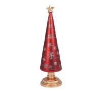 ARPIMEX Alberello di Natale con Luci 36 Cm Vetro Rosso Oro