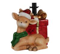 ARPIMEX Base Albero di Natale Bambi 32 x 33 x 37,5 Cm Gesso Rosso Oro