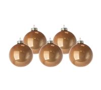 ARPIMEX Box 16 Sfere Natale Vetro D 80 Mm Beige