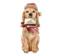 ARPIMEX Cane Natalizio Resina con Letterine Beige