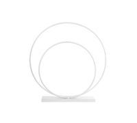 ARPIMEX Cerchi Metallo con Base 56 x 14 x 58 Cm Bianco
