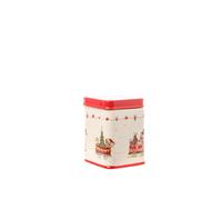 ARPIMEX Contenitore Natale Decorato 9 x 9 x 12 Cm Bianco Rosso