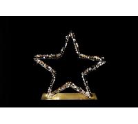 ARPIMEX Decorazione Stella di Natale con Base 40 x 6 x 38 Cm con 100 Led Luce Calda