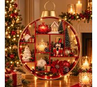 ARPIMEX Display Sfera di Natale 140 x 30 x 181 Cm Metallo Rosso Oro