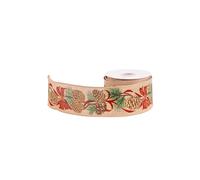 ARPIMEX Nastro Natale Decorativo Pigna Fiocco H 6,8 Cm L 10 Mt