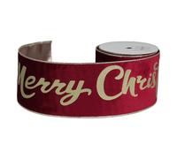 ARPIMEX Nastro Natalizio Merry XMas H 10 Cm L 9,14 Mt Bordeaux