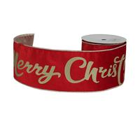 ARPIMEX Nastro Natalizio Merry XMas H 10 Cm L 9,14 Mt Rosso