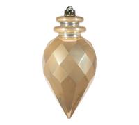 ARPIMEX Ornamento di Natale Diamante Appuntito 11,5 x 25 Cm Plastica Beige