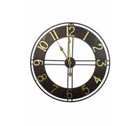 ARPIMEX Orologio Tondo Metallo D 60 Cm Black Gold