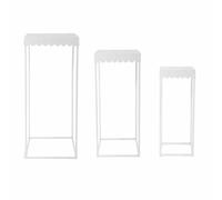 ARPIMEX Set 3 Tavolini Metallo H 70 / 60 / 50 Cm White