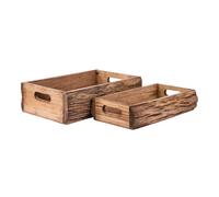 ARPIMEX Set Natale 2 CasSet Natalete Legno M.G. 38 x 22 x 10,5 Cm