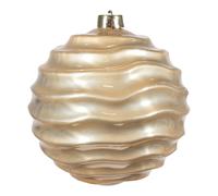 ARPIMEX Sfera Rigata di Natale D 150 Mm Plastica Beige