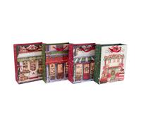 ARPIMEX Shopper di Natale Ass. 26 x 32 x 10 Cm Stampa Atelier Multicolor 1 Pz