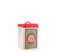 ARPIMEX Vasetto Ceramica Natale 13,5 x 13,5 x 6,3 Cm Bianco Rosso