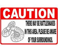 ARPINO Targa in latta 20,3 x 30,5 cm There may be Rattlesnakes in Area, cartello di avvertimento cartello di sicurezza