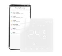 arpokcoe Termostato WiFi per pavimento riscaldato per acqua programmabile, termostato a pavimento riscaldato, WiFi, riscaldamento a pavimento, termostato digitale con Alexa, Google Home, bianco