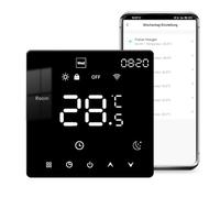 Arpokcoe Termostato WiFi per riscaldamento a pavimento, per acqua e riscaldamento a pavimento, programmabile, termostato, compatibile con Alexa, Google Home, Tuya, 230 V, nero