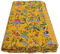 Arprani Trapunte indiane Floreale Stampato Cotone Trapuntato Coperta Indiana Fatto a Mano Copriletto Kantha Lavoro Bohemian Letto Decor Coperta Twin/King/Queen