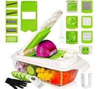 Arquiel 15 in 1 multifunzione Mandolina da Cucina Affetta Verdure,Professionale affettaverdure Taglia Verdure Patate Frutta Cipolla Uova