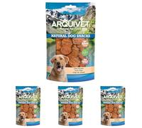 ARQUIVET Chips d'anatra - 100 g - Snack per cani naturali - 100% naturali - prelibatezze per cani - Prodotto leggero - Molto ricco di sostanze nutritive (Confezione da 4)