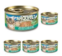 Arquivet Cibo umido per gatti con tonno bianco in salsa e pollo, 80 g (Confezione da 5)