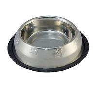ARQUIVET Ciotola per cani e gatti in acciaio inox - Base antiscivolo - Decorata con motivi canini - Ciotola per cani e gatti - Contenitore per alimenti per animali domestici - 700 ml / 23 cm