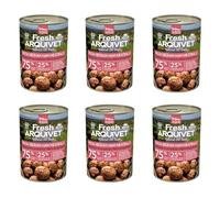 ARQUIVET - Confezione da 6 Polpette di Prosciutto Iberico Fresco - Lattine di Polpette di Prosciutto Iberico - Lattine da 400 g - Cibo Umido per Cani, Tutte le Razze