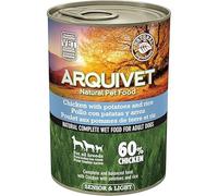 ARQUIVET Confezione da 6 unità - Senior & Light - Pollo con patate e riso - 400 g - Alimenti umidi per cani - Tutte le razze