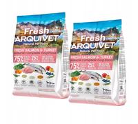ARQUIVET FRESH Alimento semiumido per cani con salmone e tacchino, 2 x 2,5 kg