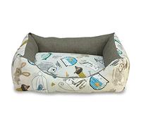 Arquivet Letto quadrato per animali domestici per cani - 70 x 60 x 20 cm - Dog Bed - Letto imbottito e comodo - Lavare - Letti per animali - Lettino per cani - Lettino per cani