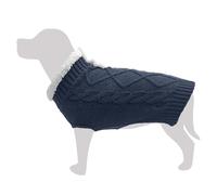 Arquivet Maglia blu da collo bianco per cani 'Aneto' S, 25 cm, protegge dal freddo, maglione per cani