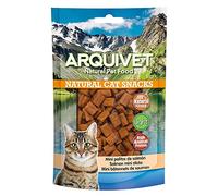 ARQUIVET Mini bastoncini di Salmone - 50 gr - Snack 100% naturali per gatti - Prodotto a basso contenuto di grassi, leggero - Natural Cat Snacks