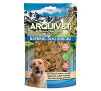 ARQUIVET Mini Chips di Coniglio e baccalà - 100 g - Snack 100% naturali per cani - prelibatezze per cani - Prodotto leggero - Molto ricco di sostanze nutritive