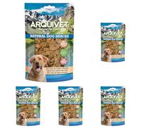 ARQUIVET Mini Chips di Coniglio e baccalà - 100 g - Snack 100% naturali per cani - prelibatezze per cani - Prodotto leggero - Molto ricco di sostanze nutritive (Confezione da 5)