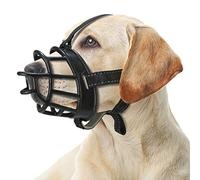 Arquivet Museruola Flessibile in Silicone per Cani, Permette di Girare, Bere e Prendere dolcetti, Taglia L, Colore Nero