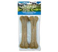 ARQUIVET - Osso Pressato in Pelle Bovina 20 cm (Sacchetto 2 Unità) - Per Cani, Rinforza i Denti, Masticabile